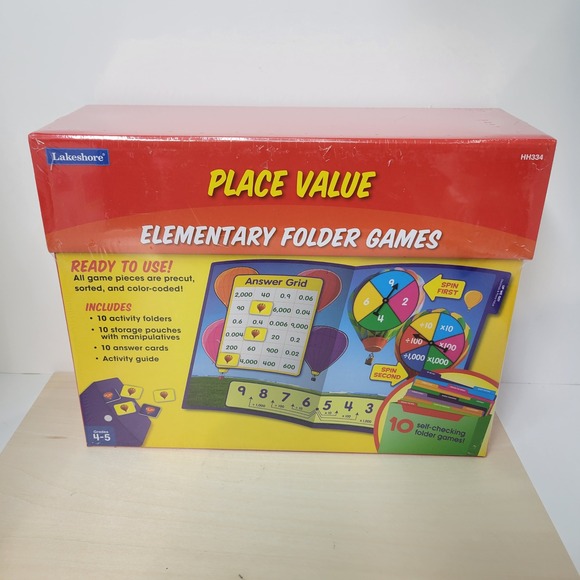 Lakeshore Place Value Elementary Folder Games Math Learning Educational Toy - Picture 1 of 4